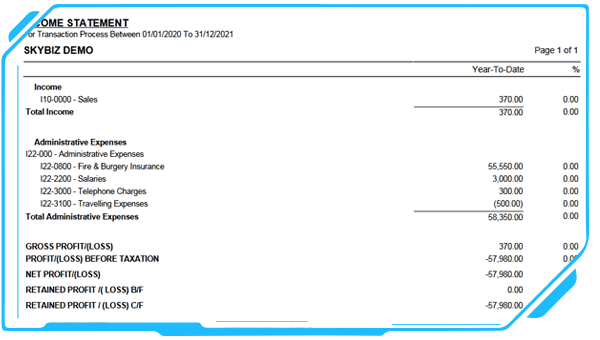 cloud accounting reports